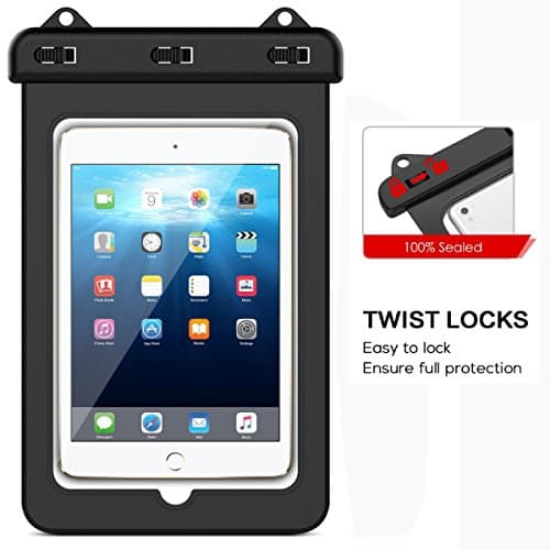 HopMore Universal Waterproof Case for iPad Samsung,Tablet Pouch Dry Bag for iPad mini 7/6/5/4/3/2/1,Kindle,Fire HD 8/8 Plus/7,Galaxy Tab A7 Lite,Honor Pad,Redmi Pad,Android Tablet Up to 8.5 inch — view 3