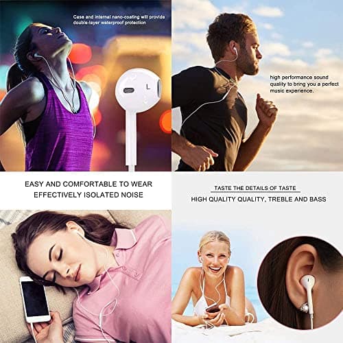 Ymdei In-Ear Headphones with Microphone Volume Control Earbuds Noise Isolating 3.5mm Jack Lightweight Earphones for Samsung,HUAWEI,iPad,iPhone,iPod,Xiaomi,PC,Laptop,Tablets and More device — view 6