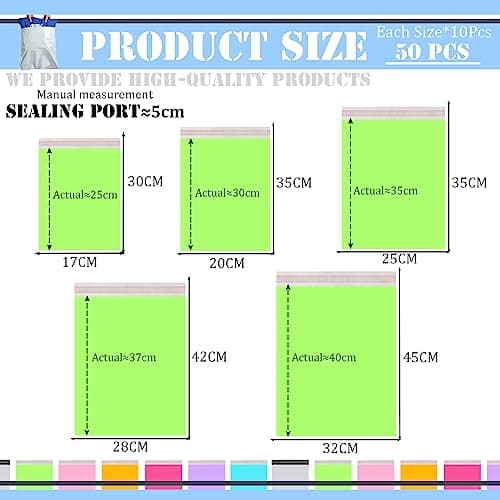 COSORO Packaging: You Will Receive a Total of 50 Strong Parcel Bags and Express Bags. — view 2