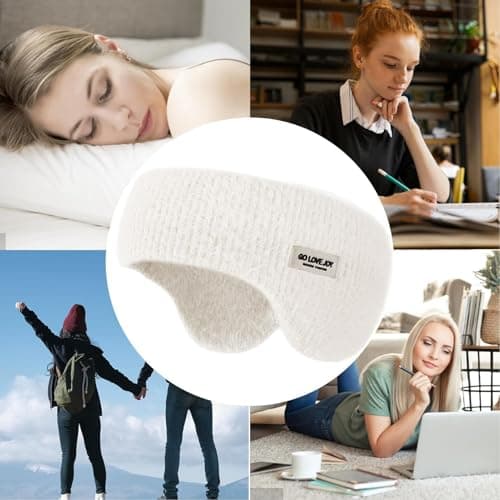 Soundproof Earmuffs Sleep, Noise Cancelling Ear Muffs, Sleeping Eye Soft, Noise Reduction Ear Muffs for Sleeping, Lightweight Ear Warmers Headband, Portable Ear Muffs Winter for Working, Napping — view 2