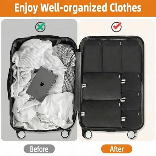 DAYGOS 8 Set Compression Packing Cubes for Backpack Suitcases — view 5
