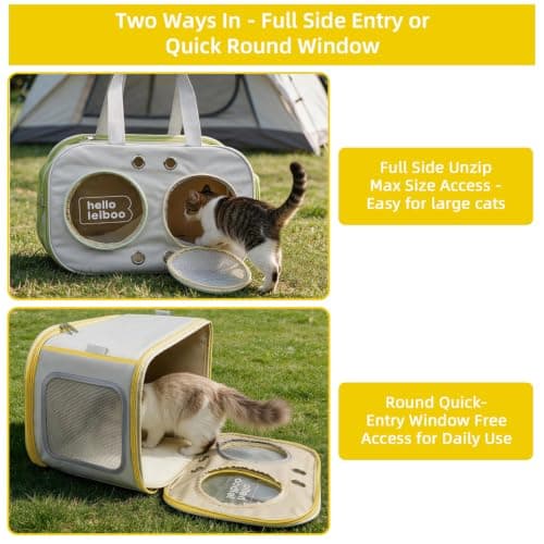 Large Cat Carrier up to 9 kg, Soft-Sided Foldable Pet Travel Bag — view 3