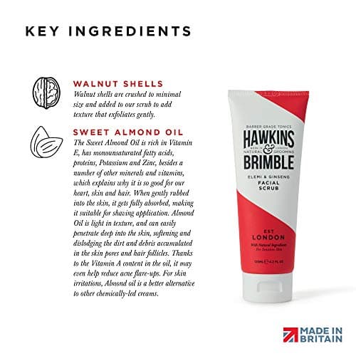 Hawkins & Brimble Men's Facial Scrub, Daily Moisturiser & Face Wash Bundle/Gift Set — view 6