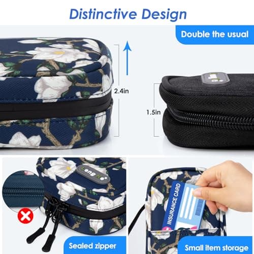YOUSHARES Insulin Cooler Travel Case, GLP-1 & Insulin Pen Cool Bag, TSA Approved Medication Cooler with 2 x 80g Ice Packs, Large Capacity, Holds 4-5 Pens, Fits Monjaro, Ozempic & Diabetic Supplies — view 4