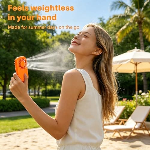 Ciaien Mini Handheld Turbo Fan,56g Pocket Fan with 11000 RPM Max Speed — view 2