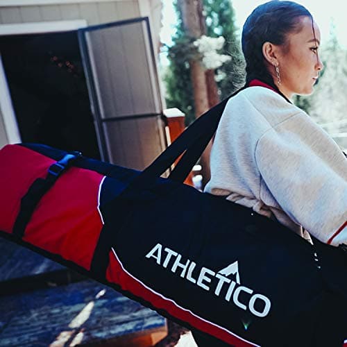 Athletico Mogul Padded Ski Bag - Fully Padded Single Ski Travel Bag (Red, 170cm) — view 5