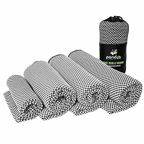 pandoo Bamboo Travel Towel – Ultralight, Extremely Absorbent & Quick Drying – Better than Standard Microfibre – Sports, Travel, Trekking & Bath Towel – All Sizes in 5 Colours (Dark Grey)
