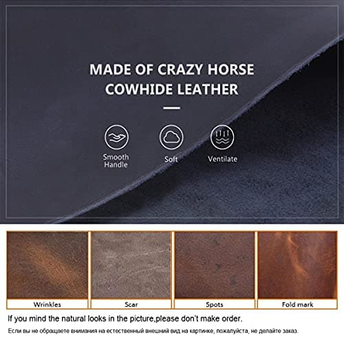 Hiram Genuine Crazy Horse Leather Earphone Case Compatible with AirPods Pro, Durable and soft leather headphone earbuds travel case with Key Chain — view 6