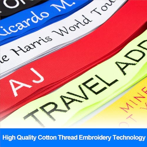 Personalized Luggage Straps Personalized with TSA Approved Lock, Custom Embroidered Name Travel Suitcase Belt with Buckle, 200CM Adjustable Luggage Straps (TSA Approved Lock, 1) — view 3