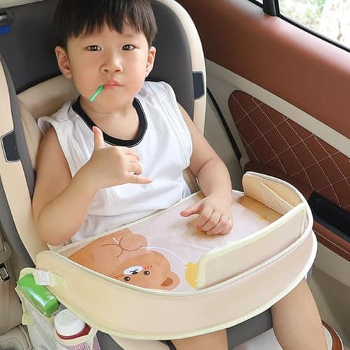 Car Seat Lap Tray, Kids Car Travel Tray, Large-Capacity Desk — view 2