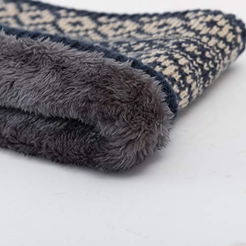 Asudaro Winter Neck Warmer Scarf Knitted Circle Scarf, Neck Wool Plus Fleece Lined Warm Neck Wrap for Men and Women, Outdoor Travel Skiing, Walks, Hiking, Motorbikes — view 4