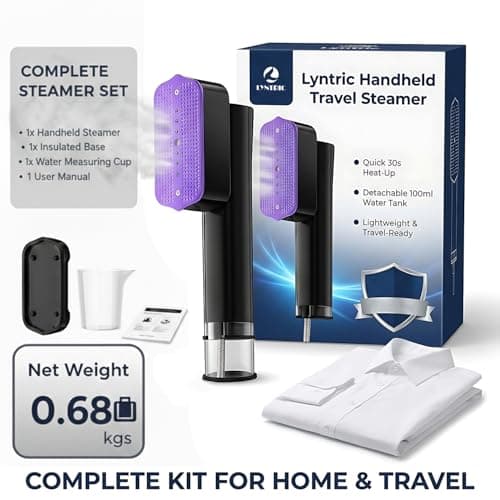 Lyntric Handheld Travel Steamer, 2.1 m Cord, 100 ml Tank — view 6