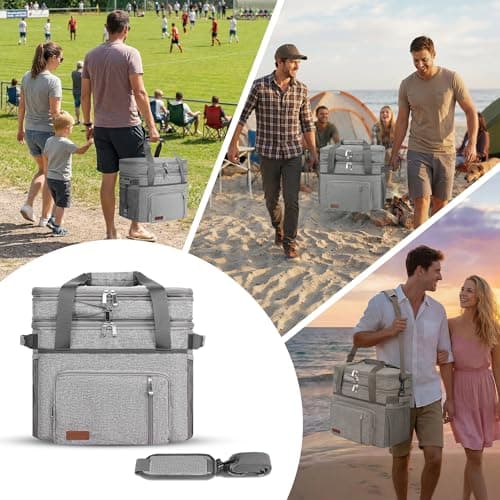 MIYCOO Cooler Bag with Expandable Double Deck, 60 Can Leakproof Cooler — view 5