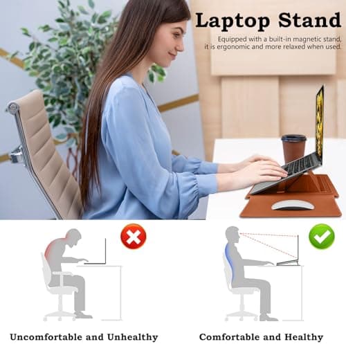 HaruYo 13 13.5 14 15 15.6 16 Inch Laptop Sleeve with Stand Function — view 3