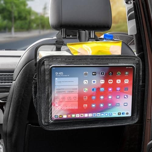 TDOFYH Car Seat Back Organizer Tablet Holder, Vehicle Front Seat, Personal Travel Storage Bag For Adults & Kids Car Accessories Interior & Travel Essentials(Grey)
