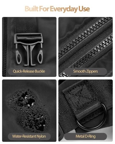Fmeida 2.4L Fanny Pack, Crossbody Bum Bag for Men Women, Travel Waist Belt — view 5