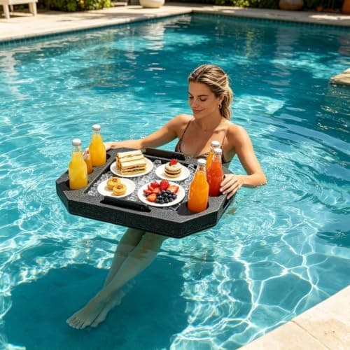 Waterproof EPE Floating Pool Tray, Multi Slot Floating Drink Holder — view 3