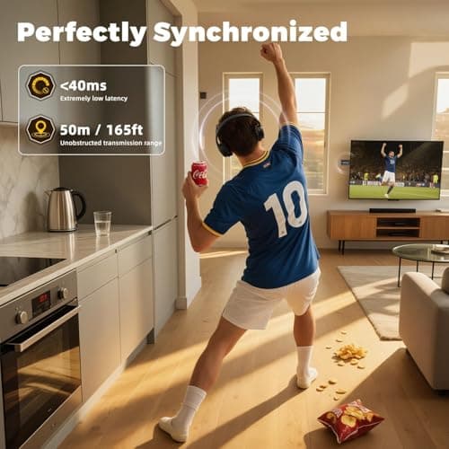 Holdsound TV Headphones Wireless for Seniors,Plug and Play & No Audio Delay — view 6