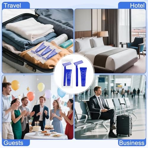 30Pack Travel Razor with Shaving Cream, 0.34oz Smooth Shaving Cream for Men, Disposable Double Blade Razor Suitable for Travel, Business, Guests, Hotels, Charity (Blue) — view 6