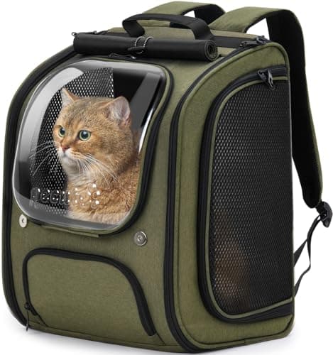 pecute Cat Backpack Large Space, Cat Carrier Backpack Bubble, Green