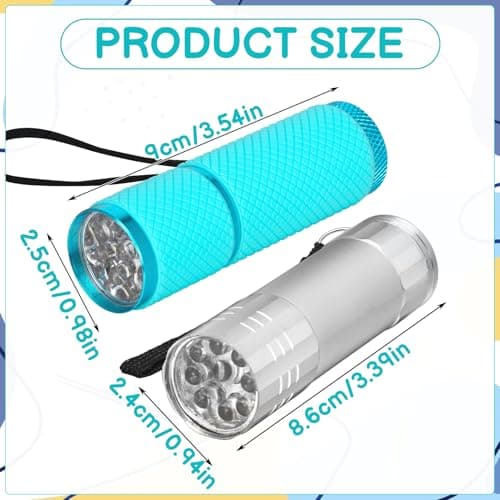 saerryor 8Pcs Small Torch Mini LED Torches with Lanyards Pocket Flashlights — view 2