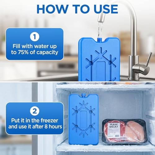 EujRcf 4 Pack Ice Packs For Cool Box, Freezer Blocks — view 4