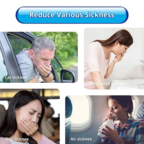 1 Pair Motion Sickness Wristbands, Natural Nausea Relief Bands for Kids &Adults, Anti-Nausea Wristbands, for Car Sea Sickness Travel Sickness Pregnancy Morning Sickness (Pink) — view 4