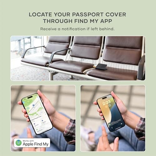 Satechi Passport Holder with Find My Tracking, 4-Slot Card Wallet, Black — view 3