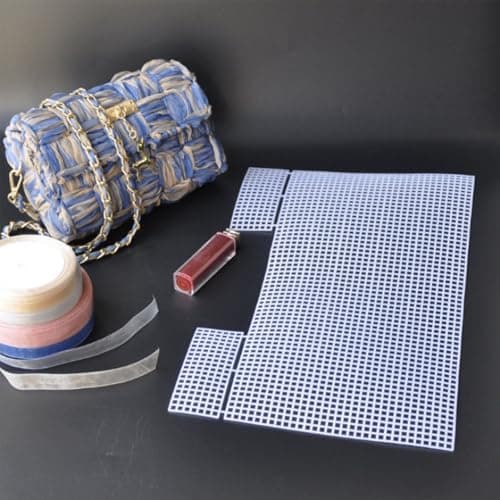 5 Sets Plastic Mesh Canvas Sheets for Crochet Bags – 15-Piece DIY Craft Kit Includes Large & Small White Plastic Grid Sheets for Handbags, Embroidery, Cross Stitch & Craft Projects — view 4