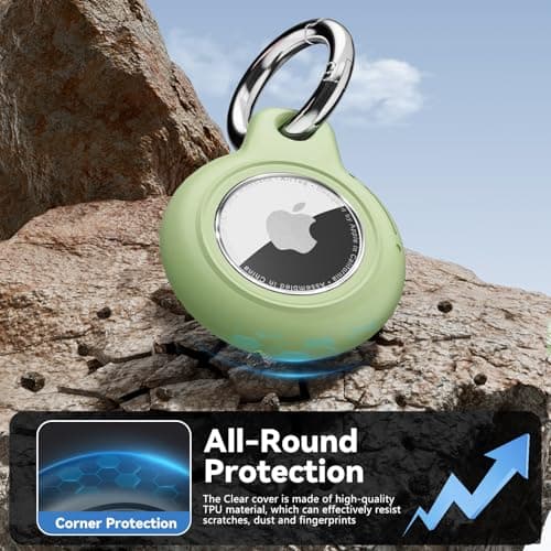 TNSNK for AirTag Holder Keyring, 1 Pack,Matcha Green — view 5