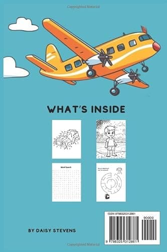 Road Trip Activity Book for Kids Ages 4-8: 100+ Fun Activities Featuring Car, Airplane, and Train Games, Puzzles, Scrambles, Coloring, Mazes, and More! Essential Travel Companion for Family Vacations — view 2