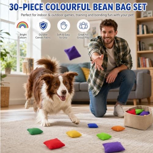 10 Pack Cornhole Bean Bags, Bean Bags Toss, Canvas Fabric, 5x5.5cm Each — view 4