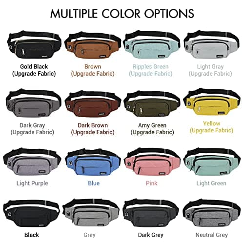 SINNO Fanny Packs for Women Men Waist Pack Fashionable Waterproof Gifts for Running Sport Workout Hiking Travel Walking Waist Pack Phone Bags Wallets Purse Carrying All Phones — view 6