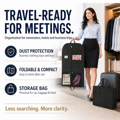 Suit Bag, Garment Bags, Business Cover for Travel, Meetings and Office Work — view 6