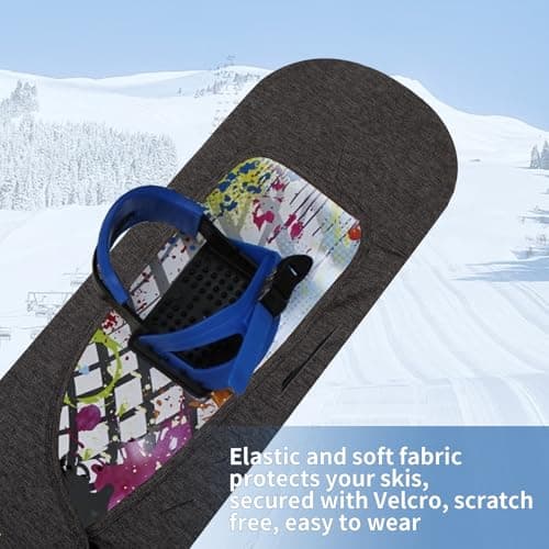 Snowboard Sleeve Soft Protection Cover,Adjustable Snowboard Protection Cover,Snowboard Travel Sleeve Suitable for 140 to 175 Snowboards,Snowboard Accessories for Snowboard Storage Travel Transport (M) — view 4