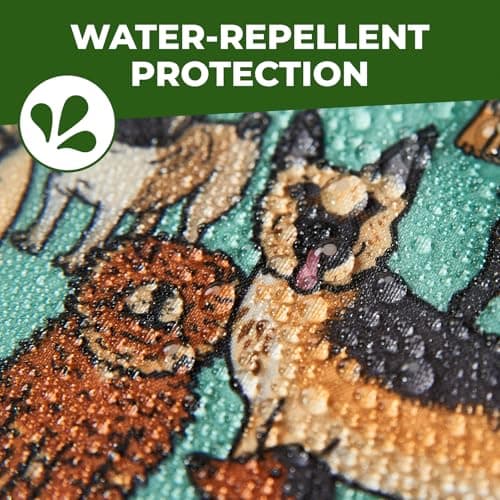 Eco Chic Recycled Cabin Holdall Bag, 40x20x25 for Ryanair Underseat Carry-On Luggage, Lightweight Foldable Water-Resistant Travel Duffle (Dogs Teal) — view 5