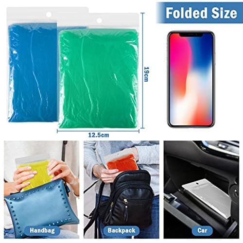 6 Pack Disposable Rain Poncho,Waterproof Emergency Raincoats with Hoods — view 5