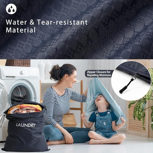 Asnews 2 Pack Laundry Bags, Travel Laundry Bag Dirty Clothes Organizer — view 3
