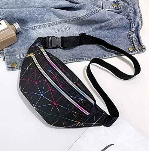 Estwell Bum Waist Bag Festival Fanny Pack 3 Zip Pockets Fashion Waterproof PU Leather Waist Pouch Travel Holiday Waist Pack for Women Ladies Girls — view 4
