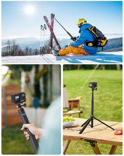 53" Osmo Action Selfie Stick Tripod Kit for DJI Action 5 Pro/4/3, All GoPro — view 3