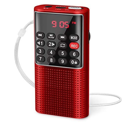 PRUNUS J-328 Small Radio Portable Rechargeable FM Radio,MP3 Radio