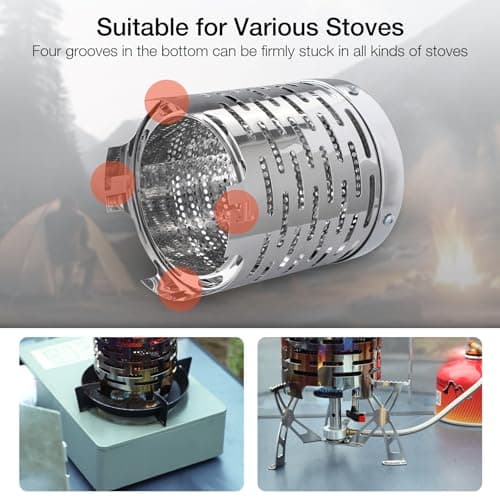 REDCAMP Mini Camping Heater, Portable Stainless Steel Tent Heater — view 4