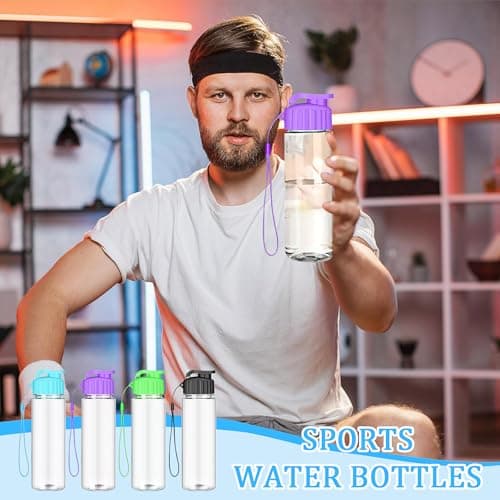 20 Pack Plastic Water Bottles Bulk, 500ml Sports Drink Bottles for Kids — view 5