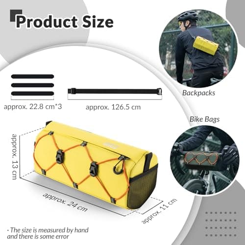 ROCKBROS Bike Handlebar Bag with Detachable Shoulder Strap, 2.2L — view 5