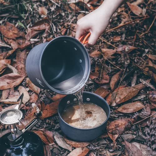 Fire Maple FMC-207 Camping Pot Stove Cookset - 348g Backpacking Pot Set with Torch Stove & Windshield, Foldable Backpacking Cooking Set Pots for 1 Person — view 5
