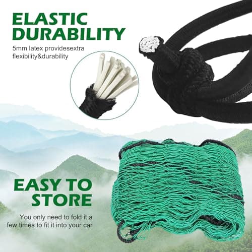 Cargo Nets Heavy Duty, Net Cargo Net for Pickup Truck, Truck Cargo Netting, Roof Rack Cargo Net for Van Trailer Net Tie-Down Mesh Elasticated Polyethylene Bungee Netting for Luggage & Garden- 2.5x3.5M — view 5