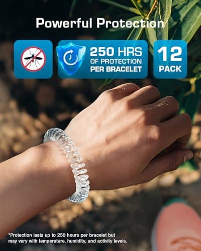 Active Era Mosquito Repellent Bracelet [12 Pack], Insect, Midge & Mosquito Bands - Powerful DEET Free Formula - Waterproof with 250 Hours / 10 Days of Protection for Adults and Kids 3+ — view 4