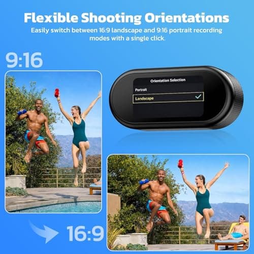 CAMWORLD 4K Mini Body Camera, WiFi Thumb Action Camera with 64GB Card, 1.47'' Wearable POV Camera Magnetic Mount Portable Vlogging Camera for TikTok YouTube — view 3