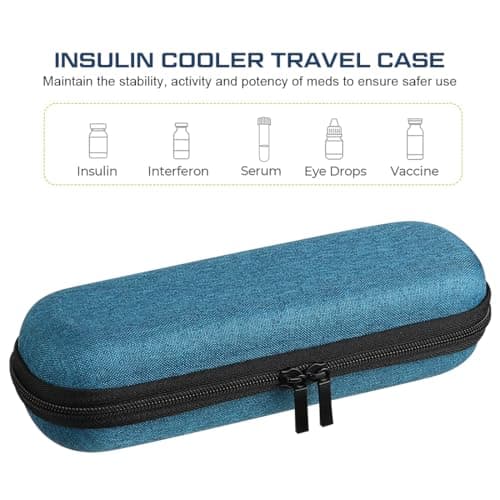 Insulin Cooler Travel Case Diabetic Storage Organizer Medication Cooler Cool Bag Portable Insulin Pen Cases Insulated Bags Diabetic Travel Case with Reusable Gel Ice Pack — view 2