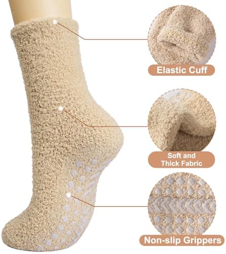 Caldodo Women's Fluffy Slipper Socks, Winter Warm Bed Socks for Ladies — view 4